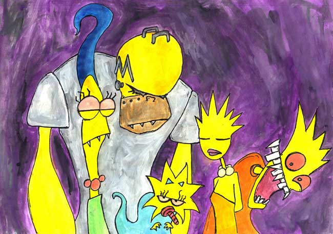 simpsons watercolor jared hindman.jpg